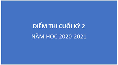 Điểm thi cuối kỳ 2 (2020-2021)